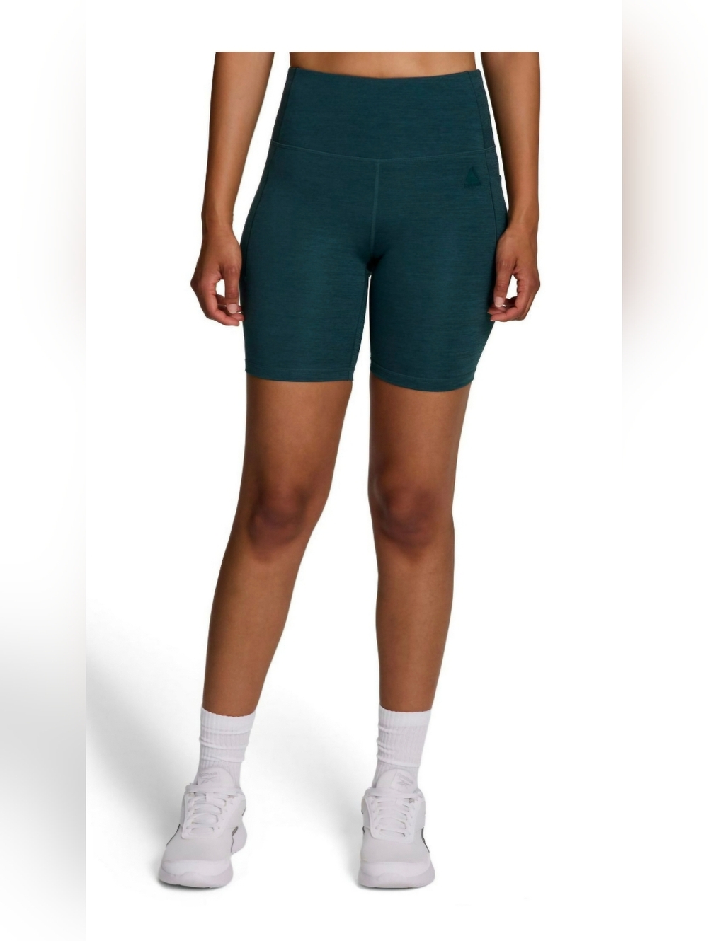 Reebok Women's Reflex High Rise Fitted Short In A Green Color. Size Small